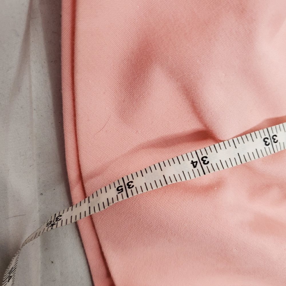 VINTAGE 70s pink dress shirred smocked top convertible‎ midi M - Picture 10 of 14